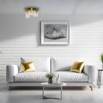 Φωτιστικό οροφής LED VASO LED/12W/230V διάμετρος 42 cm χρυσό/φιμέ