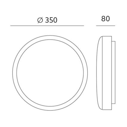 Φωτιστικό οροφής LED ZOE LED/24W/230V  IP44 μαύρο