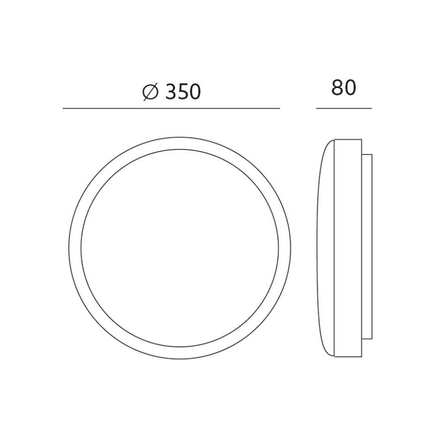 Φωτιστικό οροφής LED ZOE LED/24W/230V  IP44 μαύρο