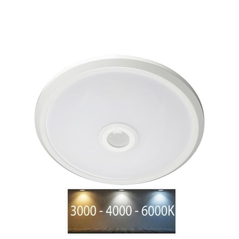 Φωτιστικό οροφής LED με αισθητήρα LED/12W/230V 3000/4000/6000K διάμετρος 29 cm λευκό