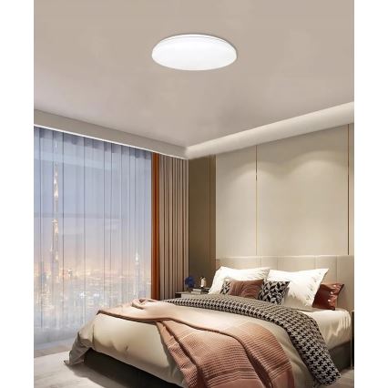 Φωτιστικό οροφής LED with motion και dusk αισθητήρας LED/24W/230V 4000K διάμετρος 32,5 cm λευκό