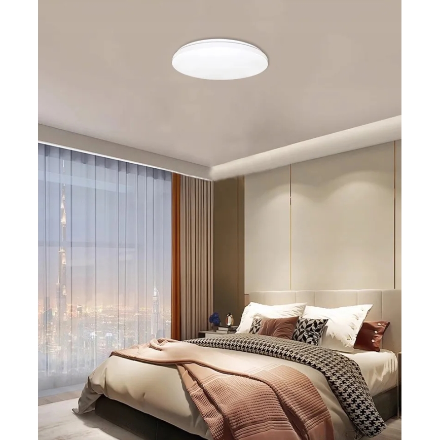 Φωτιστικό οροφής LED with motion και dusk αισθητήρας LED/24W/230V 4000K διάμετρος 32,5 cm λευκό