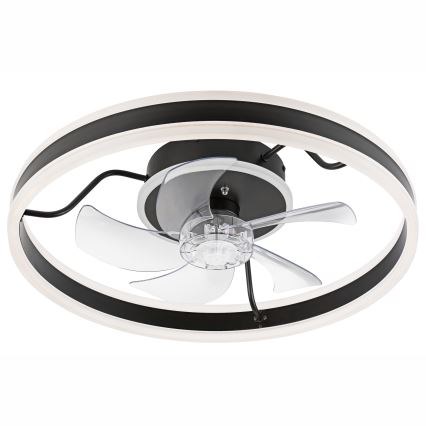 LED Φωτιστικό οροφής dimmable με ανεμιστήρα APOLLO LED/38W/230V μαύρο + τηλεχειριστήριο