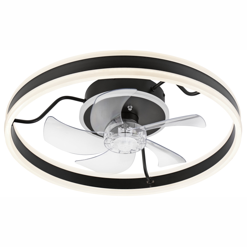 LED Φωτιστικό οροφής dimmable με ανεμιστήρα APOLLO LED/38W/230V μαύρο + τηλεχειριστήριο
