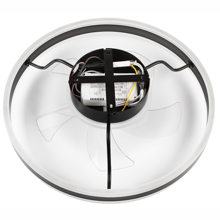 LED Φωτιστικό οροφής dimmable με ανεμιστήρα APOLLO LED/38W/230V μαύρο + τηλεχειριστήριο