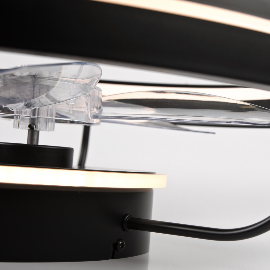 LED Φωτιστικό οροφής dimmable με ανεμιστήρα FARGO LED/37W/230V μαύρο + τηλεχειριστήριο