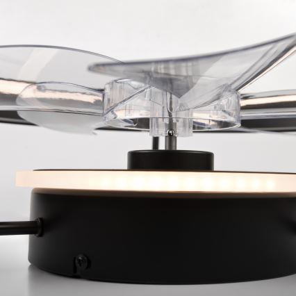 LED Φωτιστικό οροφής dimmable με ανεμιστήρα FARGO LED/37W/230V μαύρο + τηλεχειριστήριο