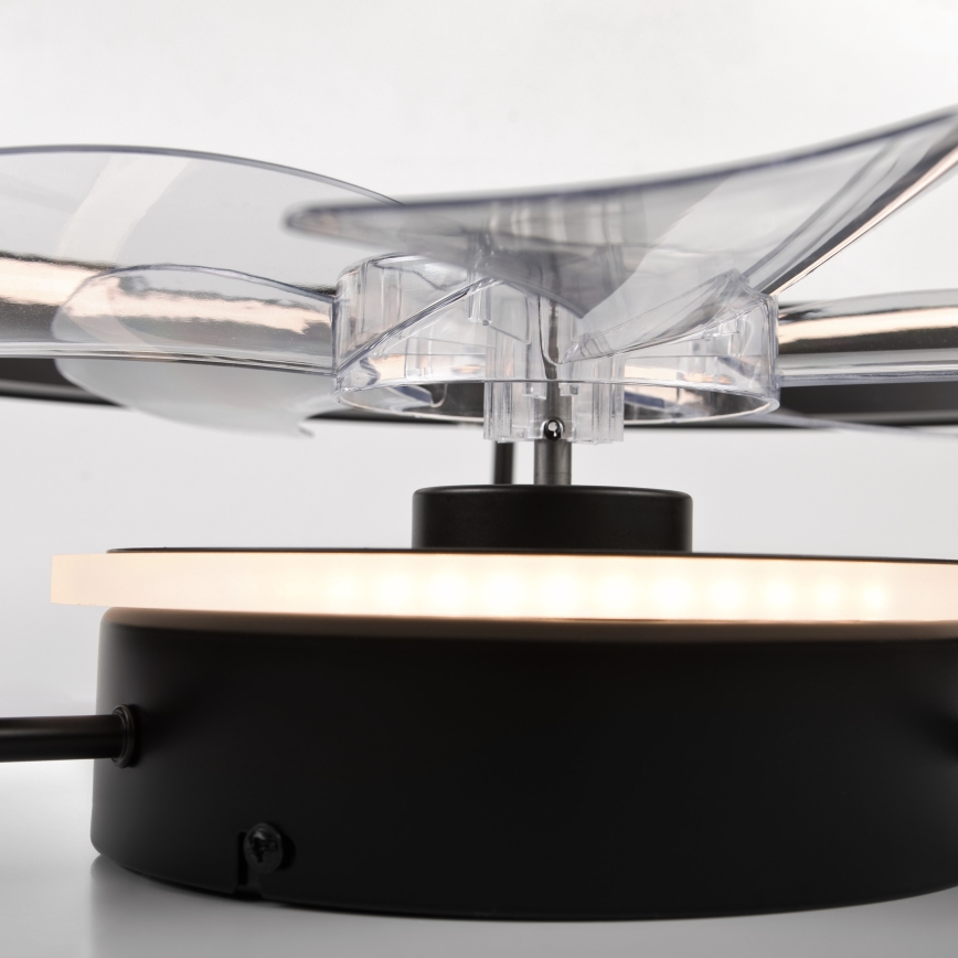 LED Φωτιστικό οροφής dimmable με ανεμιστήρα FARGO LED/37W/230V μαύρο + τηλεχειριστήριο