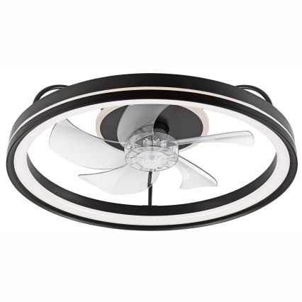 LED Φωτιστικό οροφής dimmable με ανεμιστήρα FARGO LED/37W/230V μαύρο + τηλεχειριστήριο