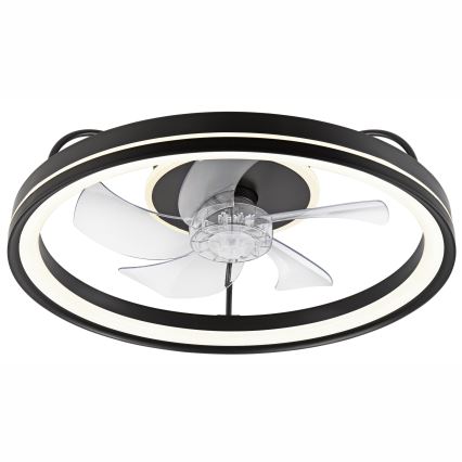 LED Φωτιστικό οροφής dimmable με ανεμιστήρα FARGO LED/37W/230V μαύρο + τηλεχειριστήριο