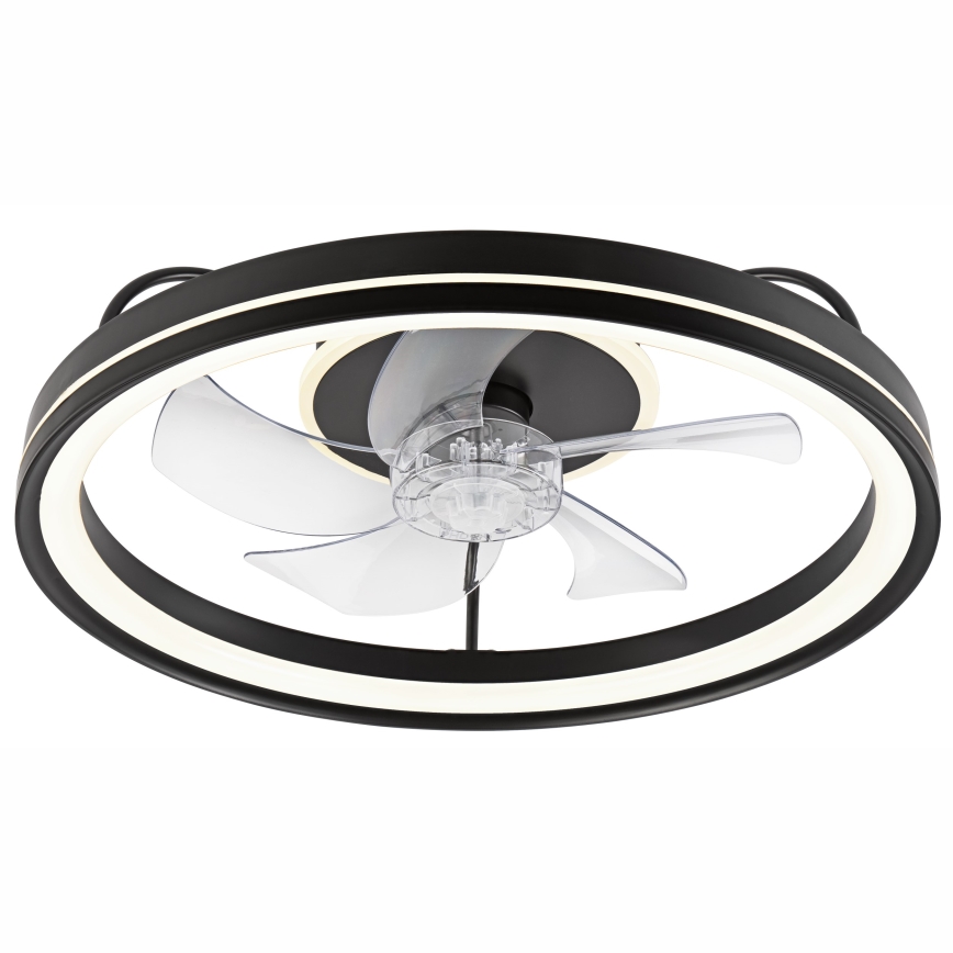 LED Φωτιστικό οροφής dimmable με ανεμιστήρα FARGO LED/37W/230V μαύρο + τηλεχειριστήριο