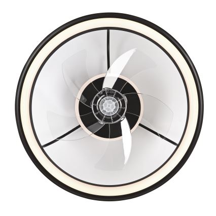 LED Φωτιστικό οροφής dimmable με ανεμιστήρα FARGO LED/37W/230V μαύρο + τηλεχειριστήριο