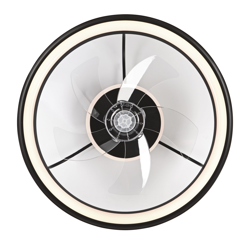 LED Φωτιστικό οροφής dimmable με ανεμιστήρα FARGO LED/37W/230V μαύρο + τηλεχειριστήριο