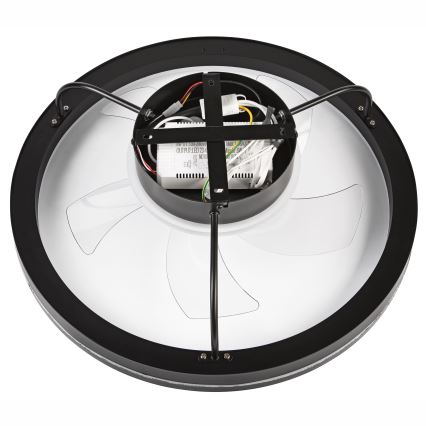 LED Φωτιστικό οροφής dimmable με ανεμιστήρα FARGO LED/37W/230V μαύρο + τηλεχειριστήριο