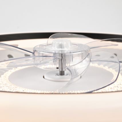 LED Φωτιστικό οροφής dimmable με ανεμιστήρα GEMMA LED/37W/230V λευκό + τηλεχειριστήριο