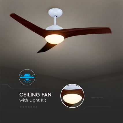 Φωτιστικό οροφής LED με ανεμιστήρα LED/15W/230V 3000/4000/6400K + τηλεχειριστήριο