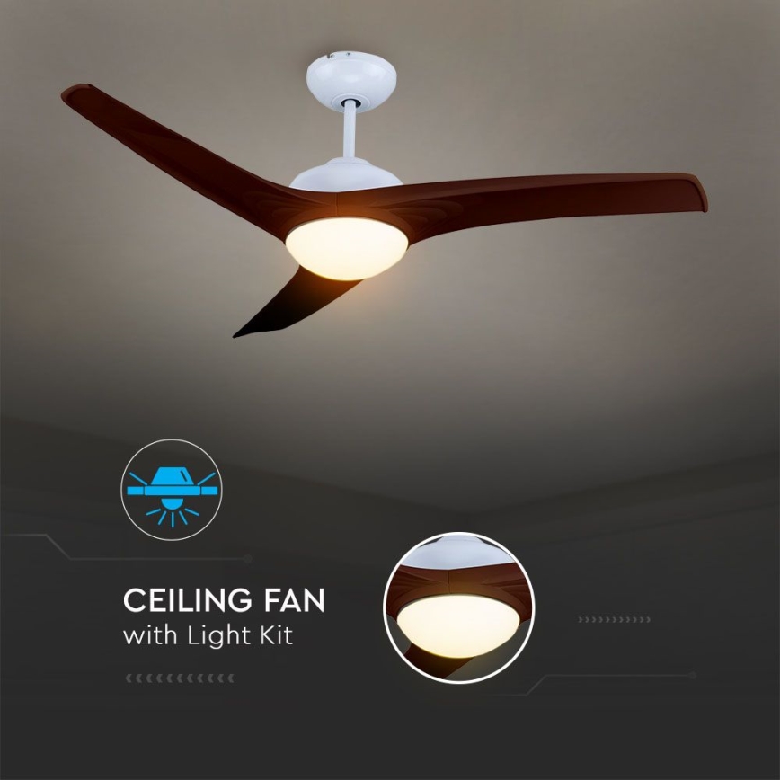 Φωτιστικό οροφής LED με ανεμιστήρα LED/15W/230V 3000/4000/6400K + τηλεχειριστήριο