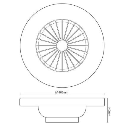 LED Φωτιστικό οροφής dimmable με ανεμιστήρα OPAL LED/48W/230V 3000-6500K + τηλεχειριστήριο