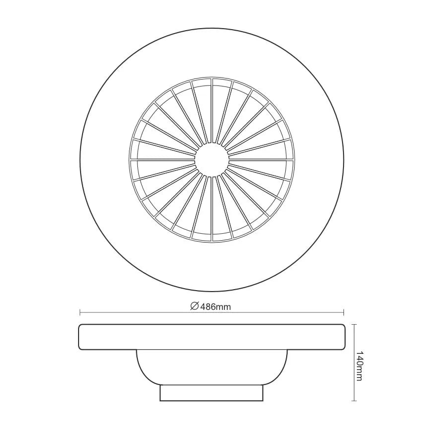 LED Φωτιστικό οροφής dimmable με ανεμιστήρα OPAL LED/48W/230V 3000-6500K + τηλεχειριστήριο