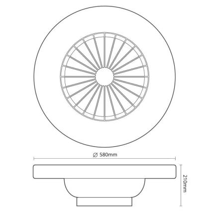 LED Φωτιστικό οροφής dimmable με ανεμιστήρα OPAL LED/72W/230V 3000-6500K + τηλεχειριστήριο