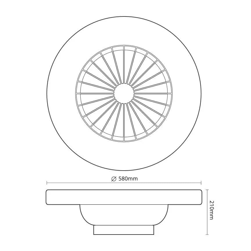 LED Φωτιστικό οροφής dimmable με ανεμιστήρα OPAL LED/72W/230V 3000-6500K + τηλεχειριστήριο