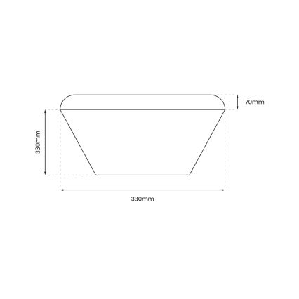 Φωτιστικό οροφής LED μπάνιου με αισθητήρα NEMO LED/16W/230V IP44 μαύρο