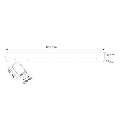 Φωτιστικό οροφής LED ΠΑΡΙΣΙ LED/24W/230V + 1xGU10/10W μαύρο