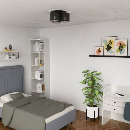 Φωτιστικό οροφής LOFT SHADE 3xE27/60W/230V μαύρο