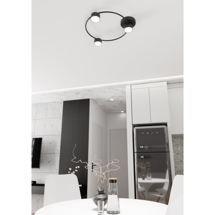 Φωτιστικό οροφής LUCIO 3xGX53/12W/230V μαύρο
