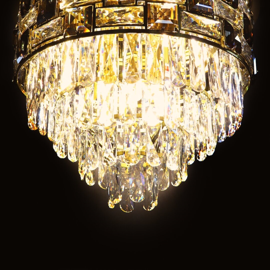 Φωτιστικό οροφής LUXURIA 9xE14/40W/230V διάμετρος 48 cm χρυσό