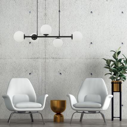 Φωτιστικό οροφής MADDIE 5xE14/5W/230V μαύρο