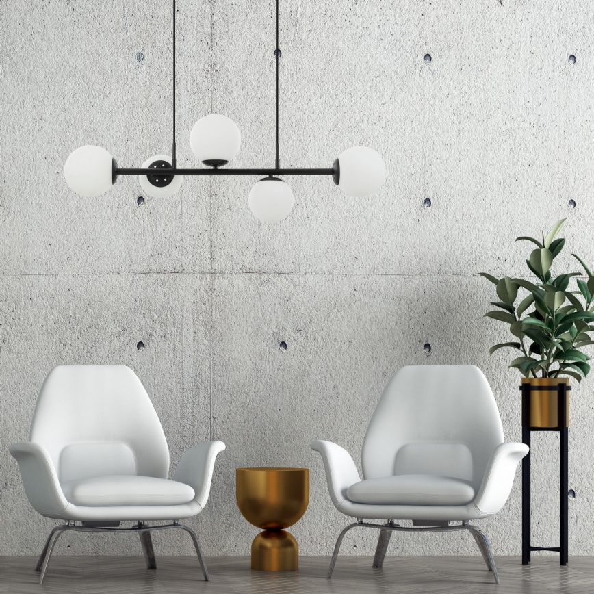 Φωτιστικό οροφής MADDIE 5xE14/5W/230V μαύρο