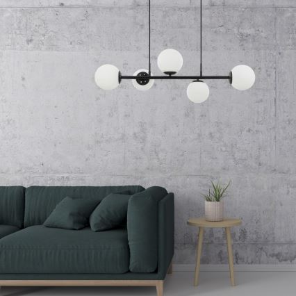 Φωτιστικό οροφής MADDIE 5xE14/5W/230V μαύρο