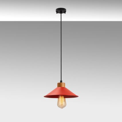 Φωτιστικό οροφής MANAVGAT 1xE27/40W/230V κόκκινο/καφέ