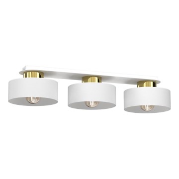Φωτιστικό οροφής MARTI 3xE27/15W/230V λευκό/χρυσό