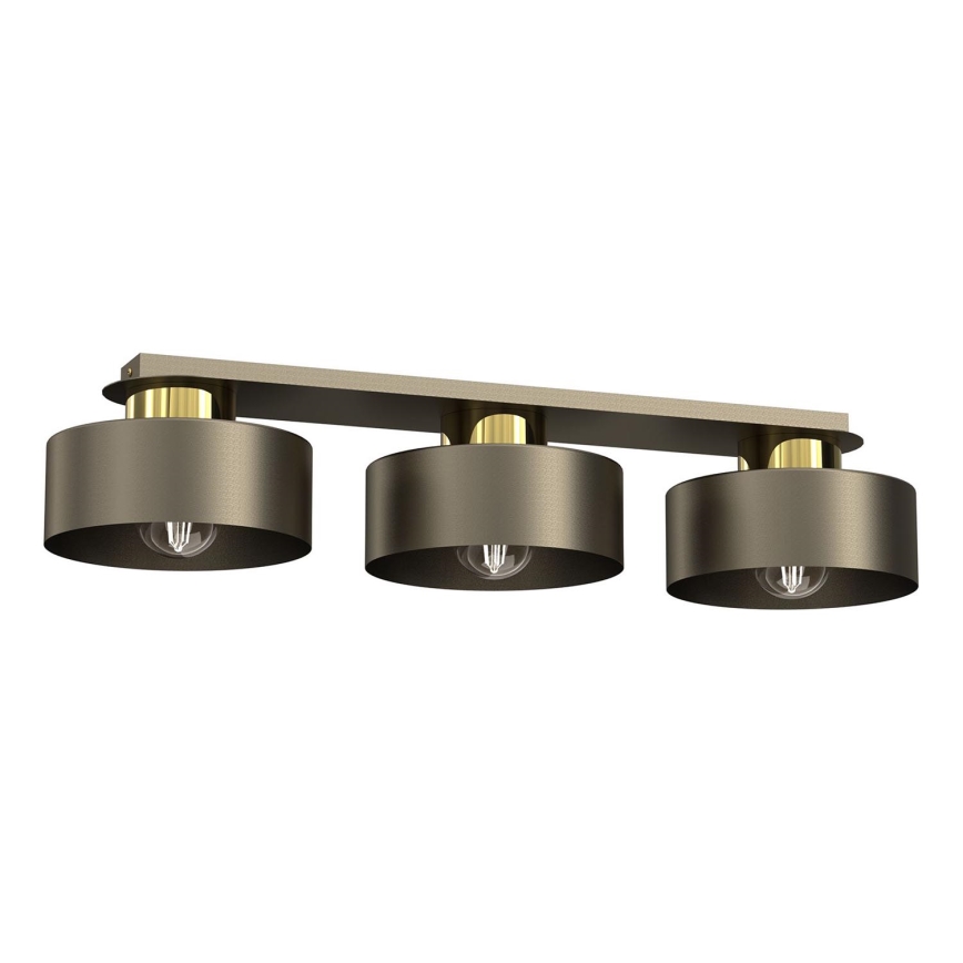 Φωτιστικό οροφής MARTI 3xE27/15W/230V ορείχαλκος/χρυσό