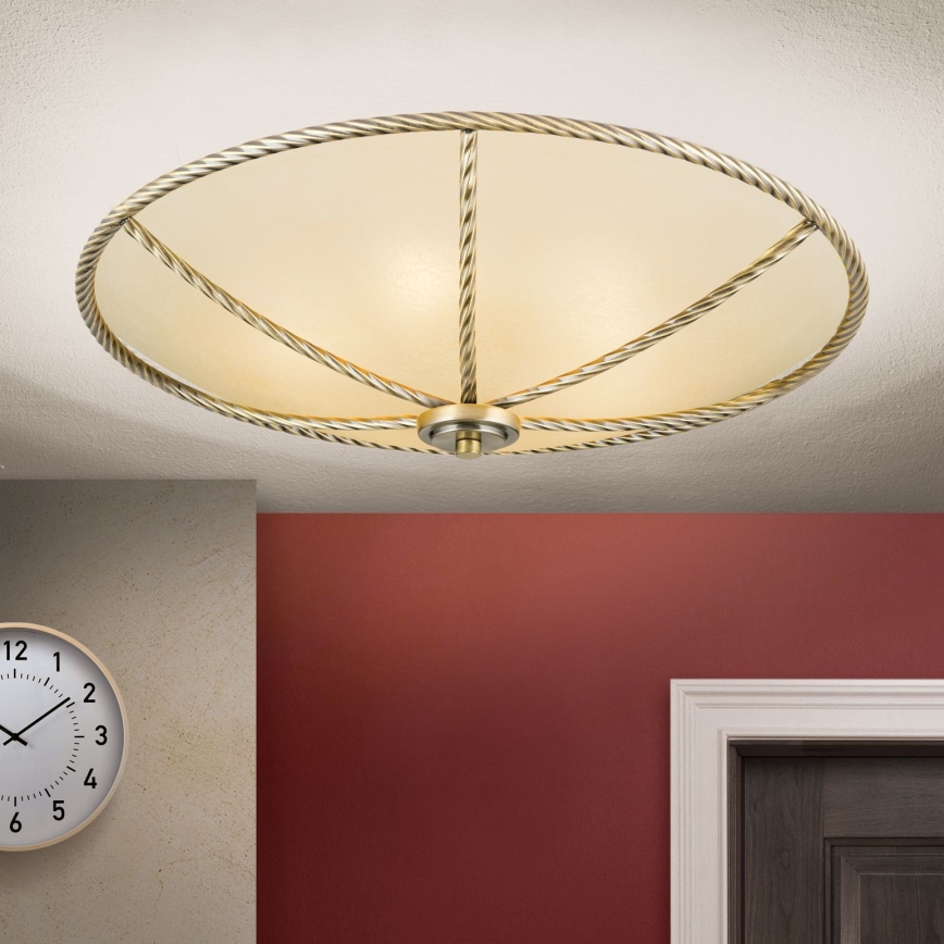 Φωτιστικό οροφής MAURO 5xE27/60W/230V διάμετρος 56 cm μπρονζέ