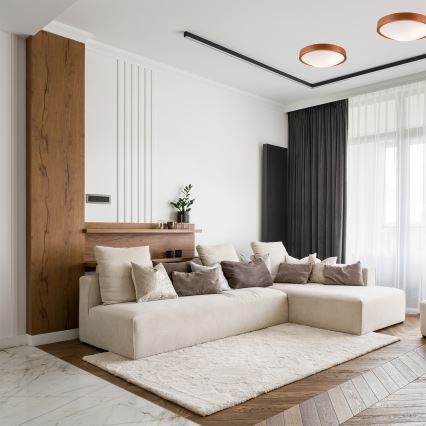 Φωτιστικό οροφής MEDA 2xE27/60W/230V πεύκο