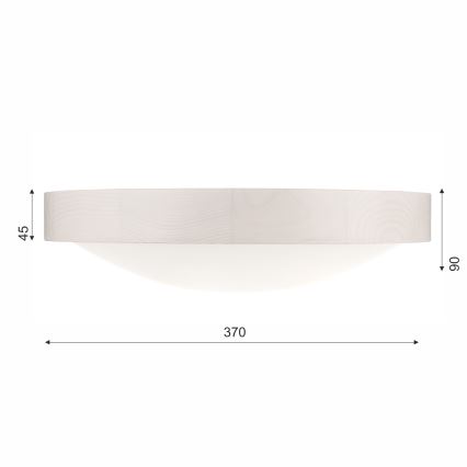 Φωτιστικό οροφής MEDA 2xE27/60W/230V πεύκο