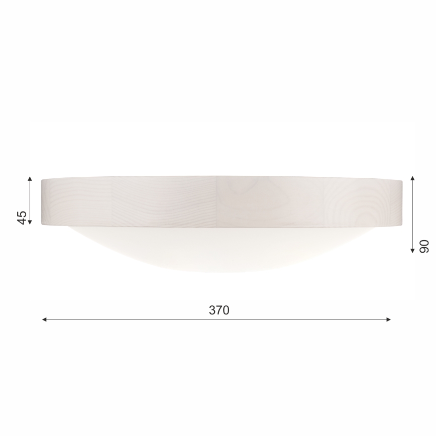 Φωτιστικό οροφής MEDA 2xE27/60W/230V πεύκο