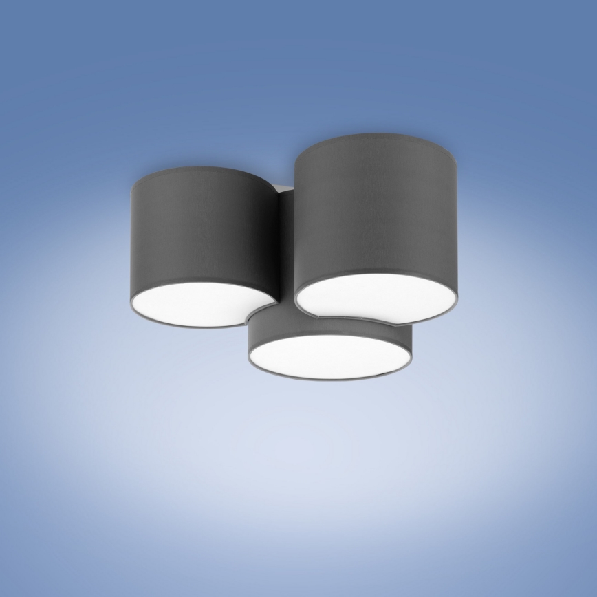 Φωτιστικό οροφής MONA 3xE27/15W/230V γκρι