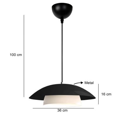 Φωτιστικό οροφής MOONLIGH 1xE27/40W/230V μαύρο