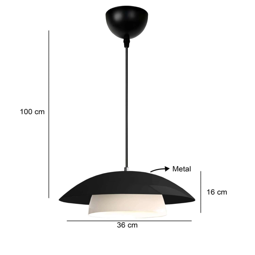 Φωτιστικό οροφής MOONLIGH 1xE27/40W/230V μαύρο