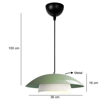 Φωτιστικό οροφής MOONLIGH 1xE27/40W/230V πράσινο