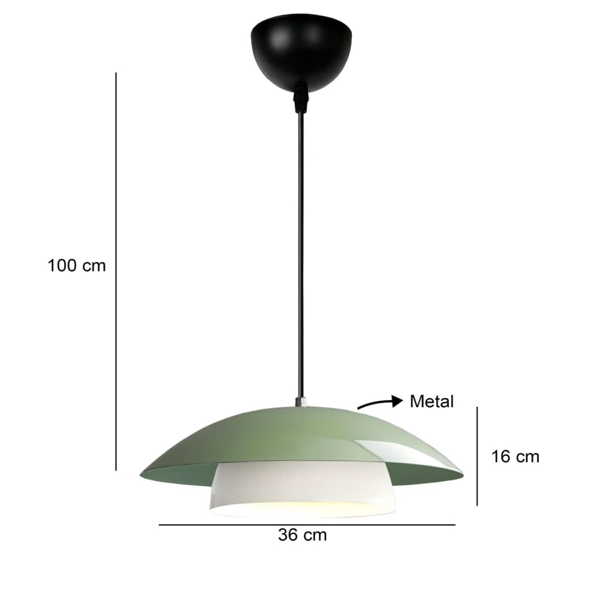 Φωτιστικό οροφής MOONLIGH 1xE27/40W/230V πράσινο