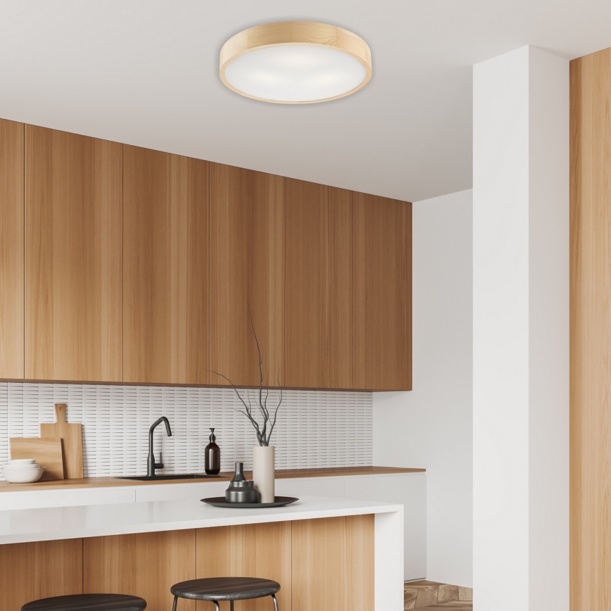 Φωτιστικό οροφής NATURAL 3xE27/60W/230V ø 47 cm πεύκο