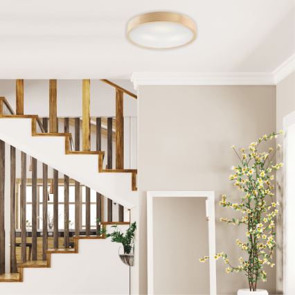 Φωτιστικό οροφής NATURAL 3xE27/60W/230V ø 47 cm πεύκο