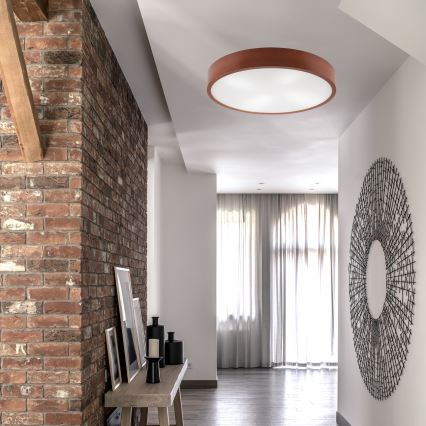 Φωτιστικό οροφής NATURAL 4xE27/60W/230V ø 57,5 cm πεύκο/καφέ