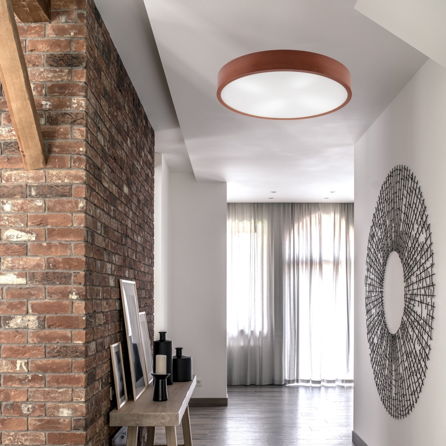 Φωτιστικό οροφής NATURAL 4xE27/60W/230V ø 57 cm πεύκο/καφέ