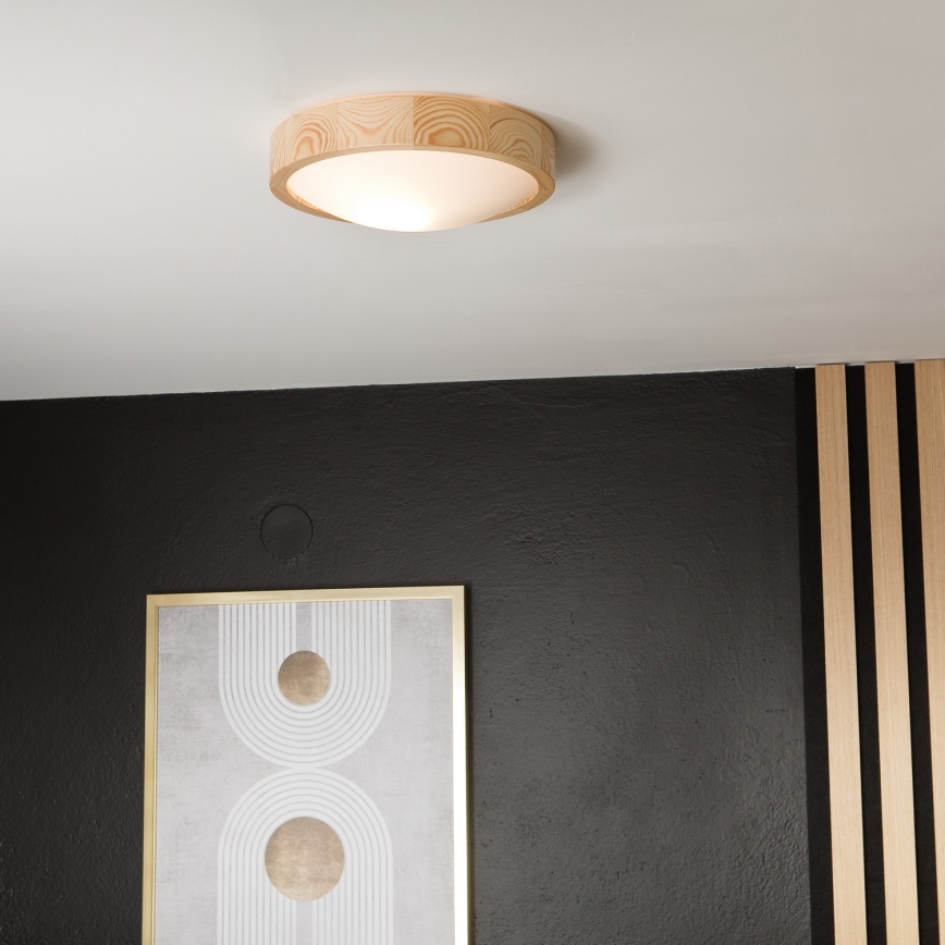 Φωτιστικό οροφής NATURAL SLIM 1xE27/60W/230V ø  27 cm πεύκο